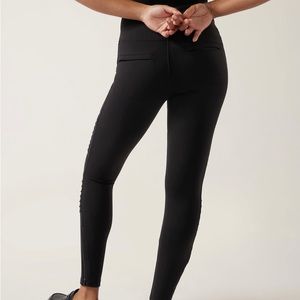 Athleta Delancey Moto Tight- XS Women’s Black Legging